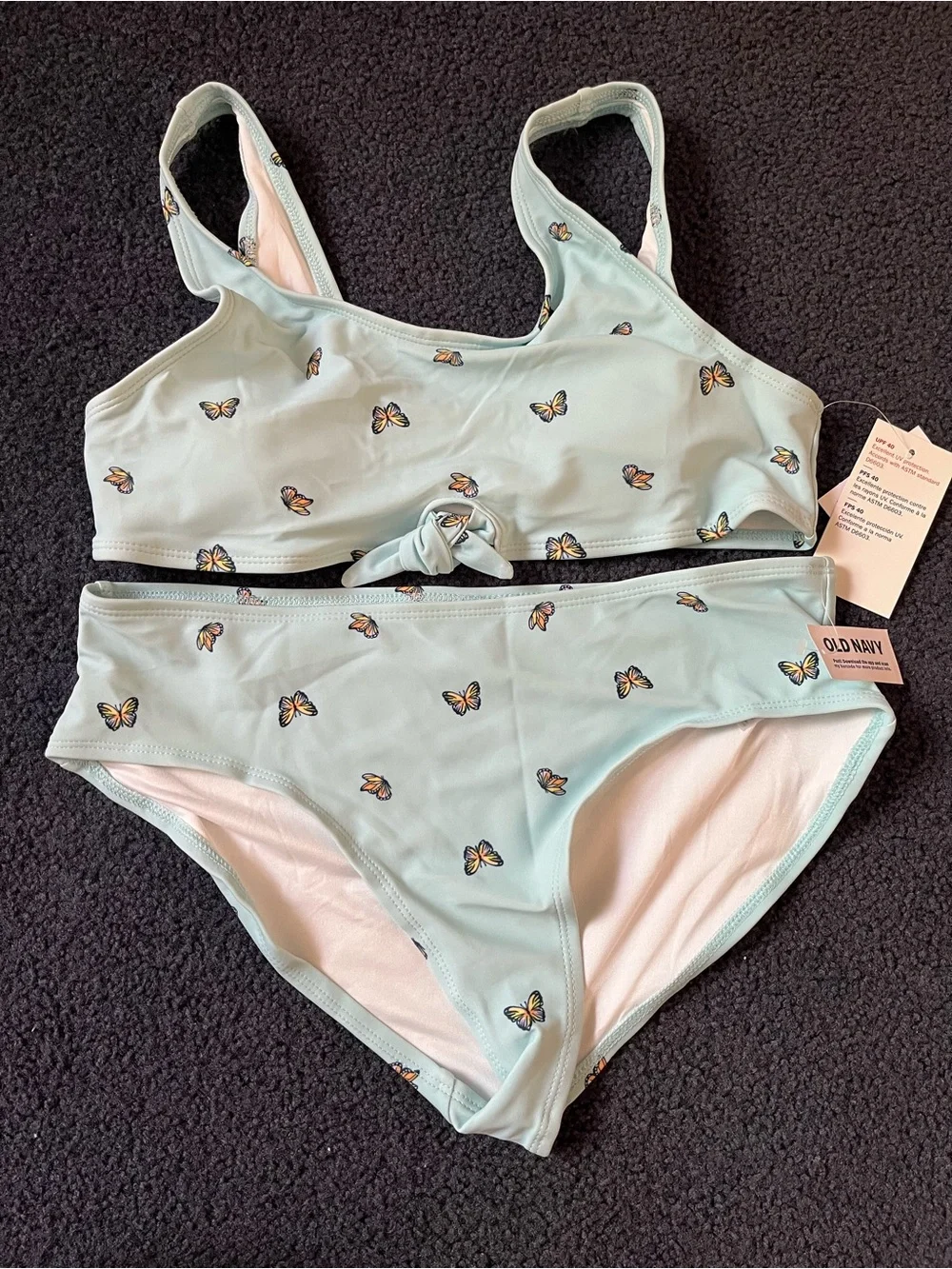 Old Navy Light Mint Butterfly Two-Piece Swim Set